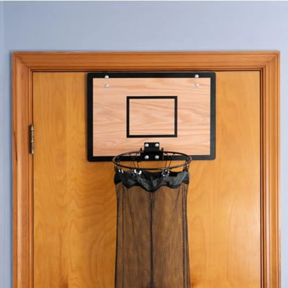 Swoosh & Co. Premium Wooden Basketball Hamper